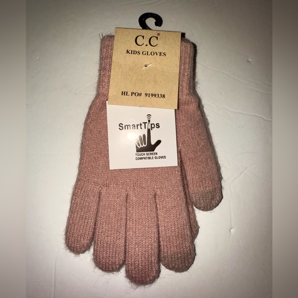 C.C Kids Gloves - Dusty Pink Smart Tips Gloves‎